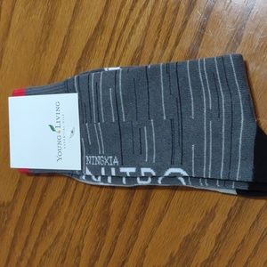 Young Living socks adult sized gray